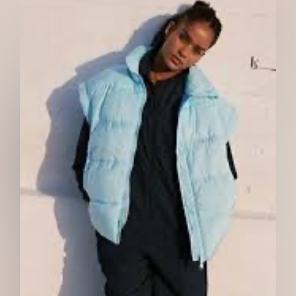FP Movement In. Bubble Light Blue Puffer Vest NEW - Picture 1 of 12